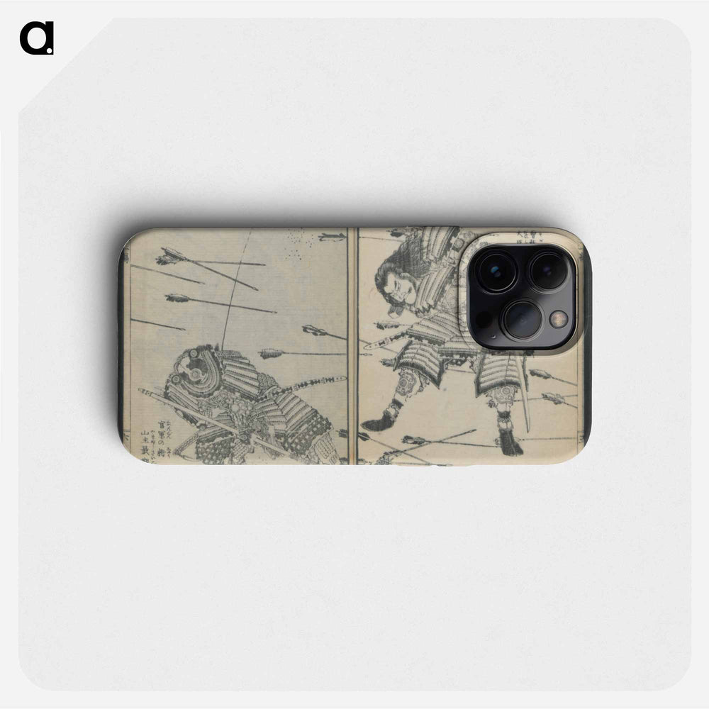 Hokusai's Japanese warriors - 葛飾 北斎 Phone Case.