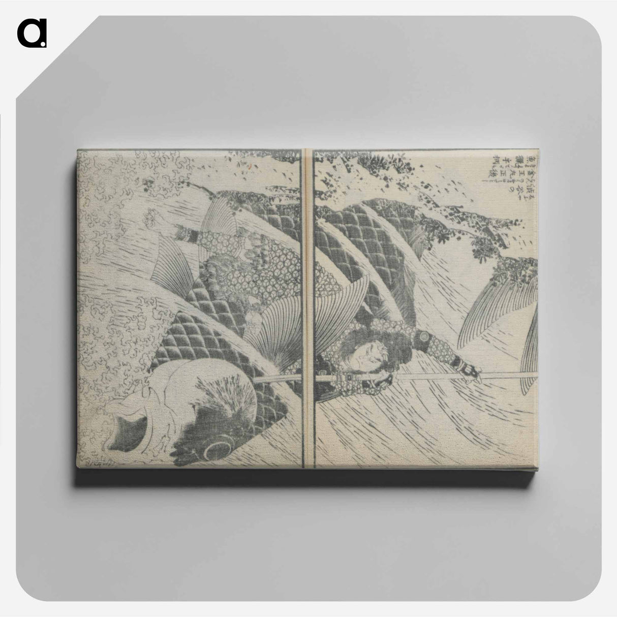 アートパネル-Hokusai's A Picture Book of Japanese Warriors - 葛飾 北斎 Canvas.