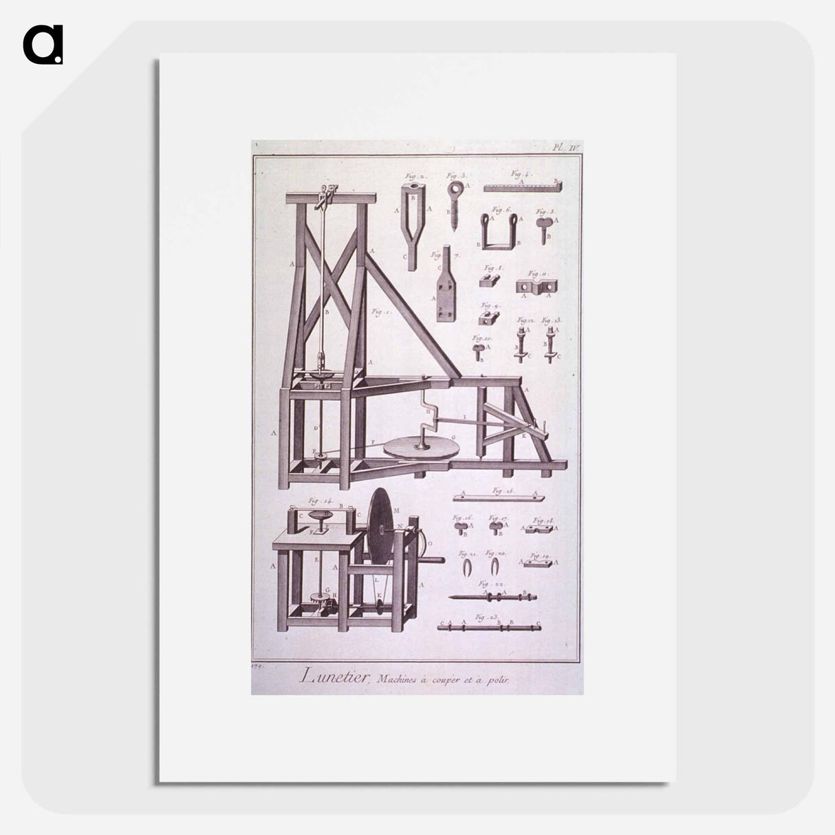 アートポスター-Lunetier, Machines a couper et a polir
- 国立医学図書館 Poster.