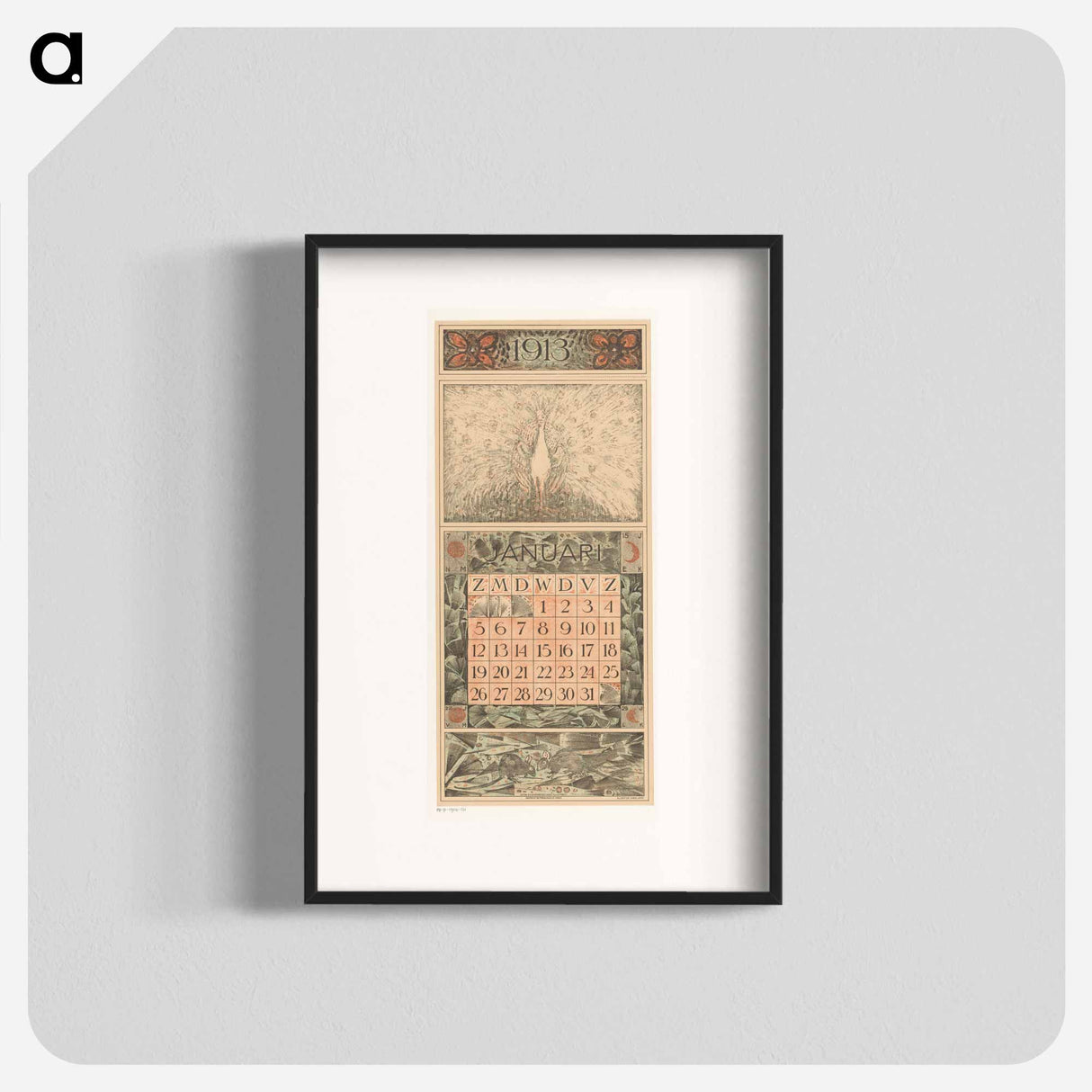 January Calendar with Pronken Pauw - Theo van Hoytema Poster.