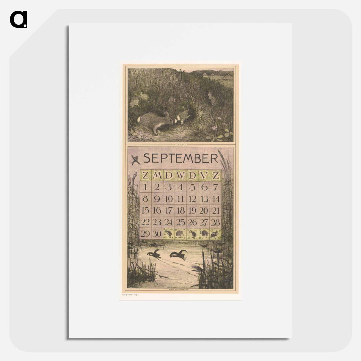 Calendar September meets the calendar - Theo van Hoytema Poster.