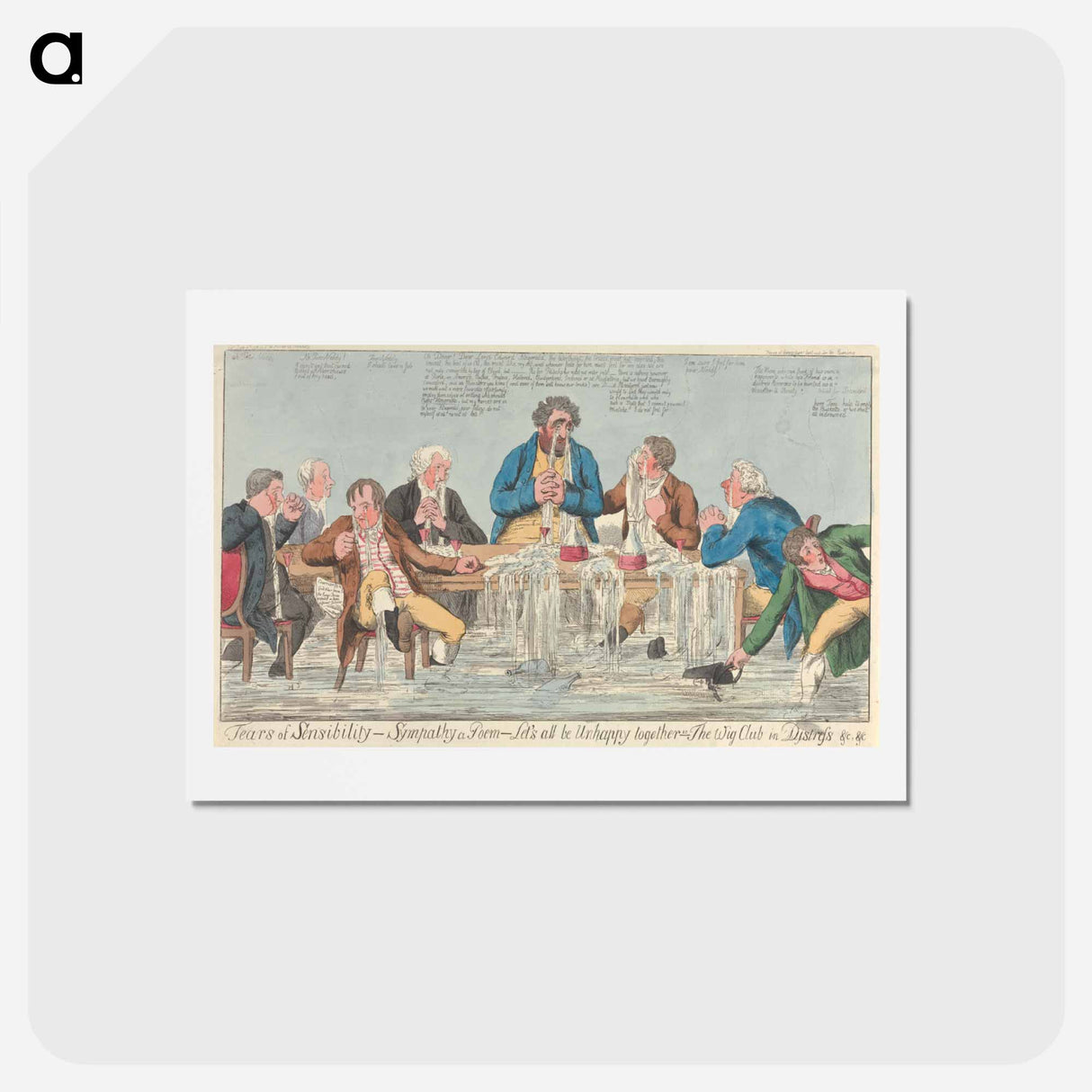 アートポストカード-Tears of Sensibility - Sympathy a Poem - Let's All be Unhappy Together - i.e. - The Wig Club in Distress etc. etc.
- イェール大学アートギャラリー Postcard.