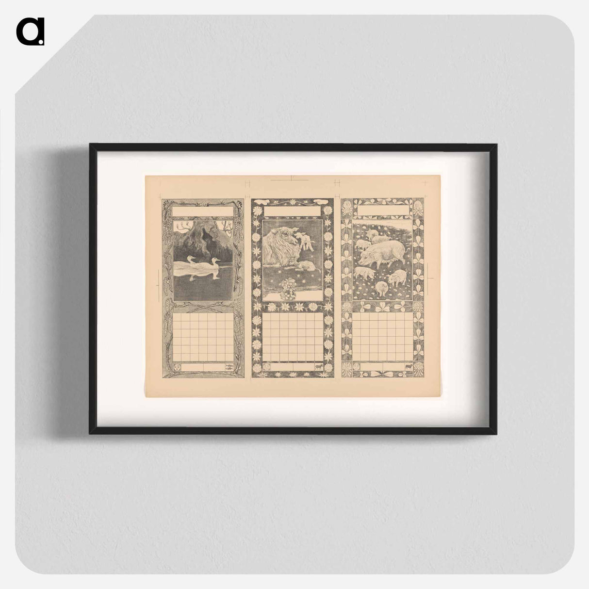 Calendar for February, May 1904 - Theo van Hoytema Poster.