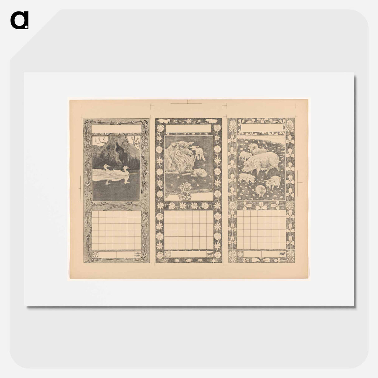 Calendar for February, May 1904 - Theo van Hoytema Poster.