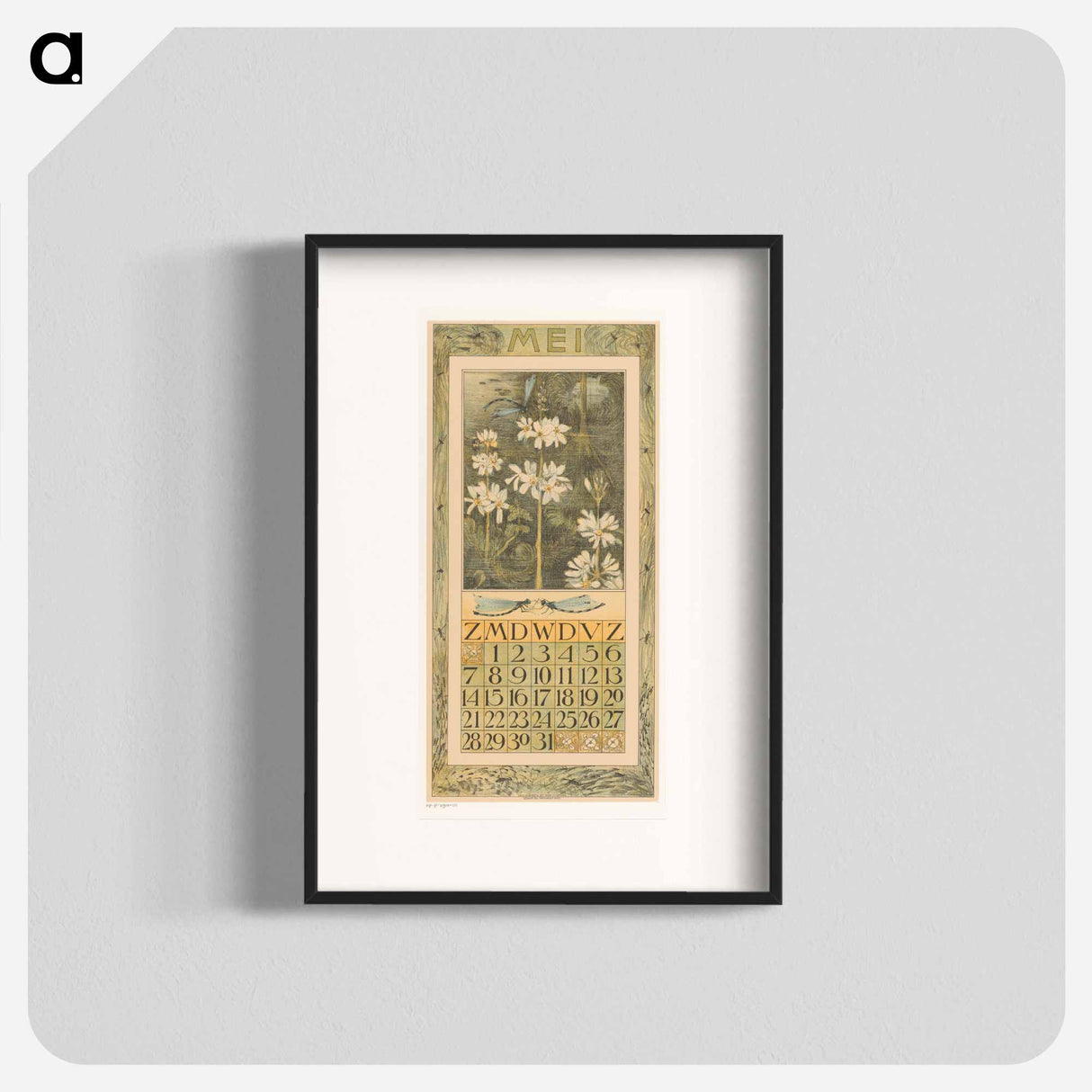 My calendar is filled with water plants in a book - Theo van Hoytema Poster.