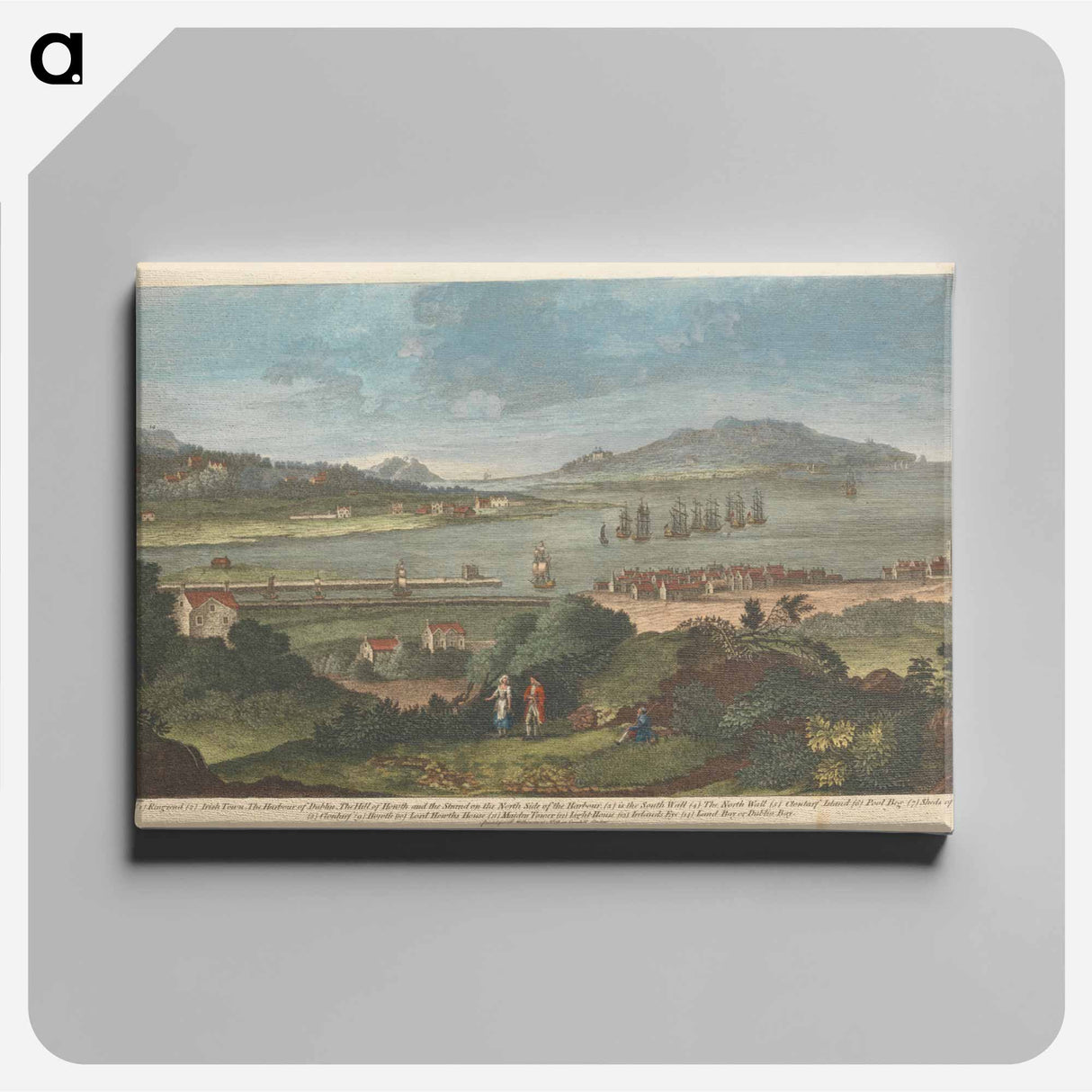 アートパネル-A View of Ringsend, Irish Town, The Harbour of Dublin, The Hill of Howth and The Strand on the North Side of the Harbour, The South Wall, The North Wall, Clontarf Island, Pool Beg
- イェール大学アートギャラリー Canvas.