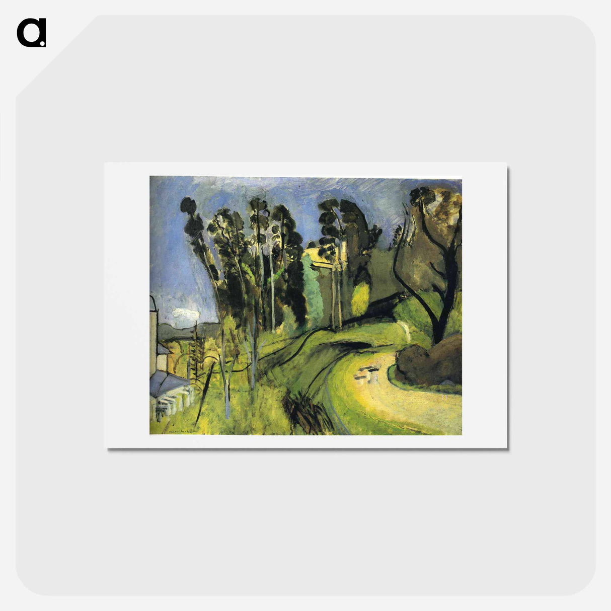 アートポストカード-Montalban, Landscape - アンリ マティス Postcard.
