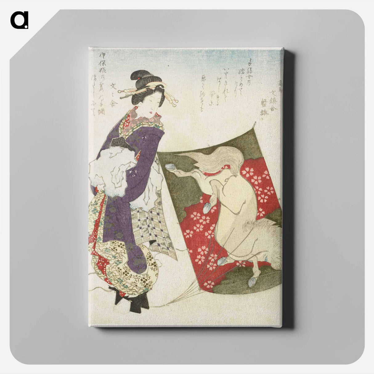アートパネル-A comparison of Genroku poems and shells - 葛飾 北斎 Canvas.