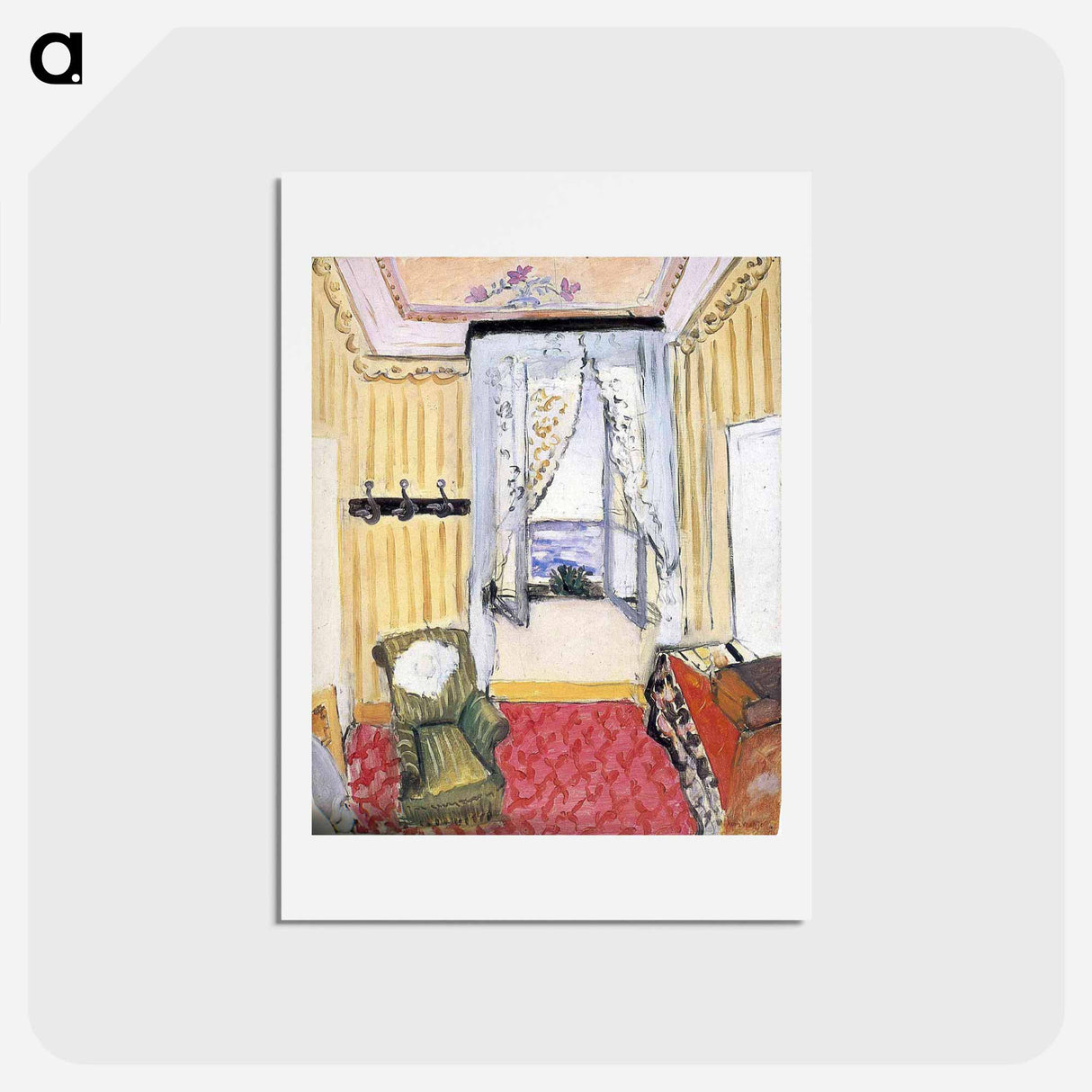 アートポストカード-My Room at the Beau-Rivage - アンリ マティス Postcard.