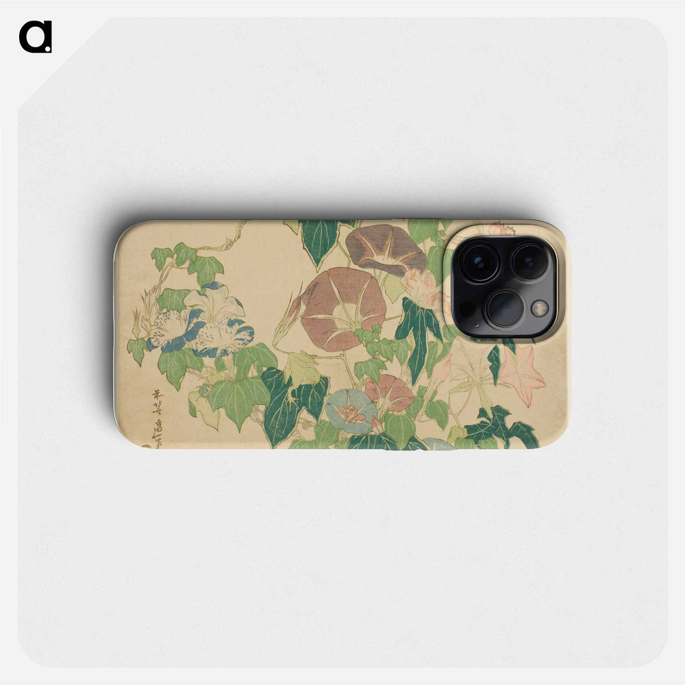 Hokusai's morning glory - 葛飾 北斎 Phone Case.