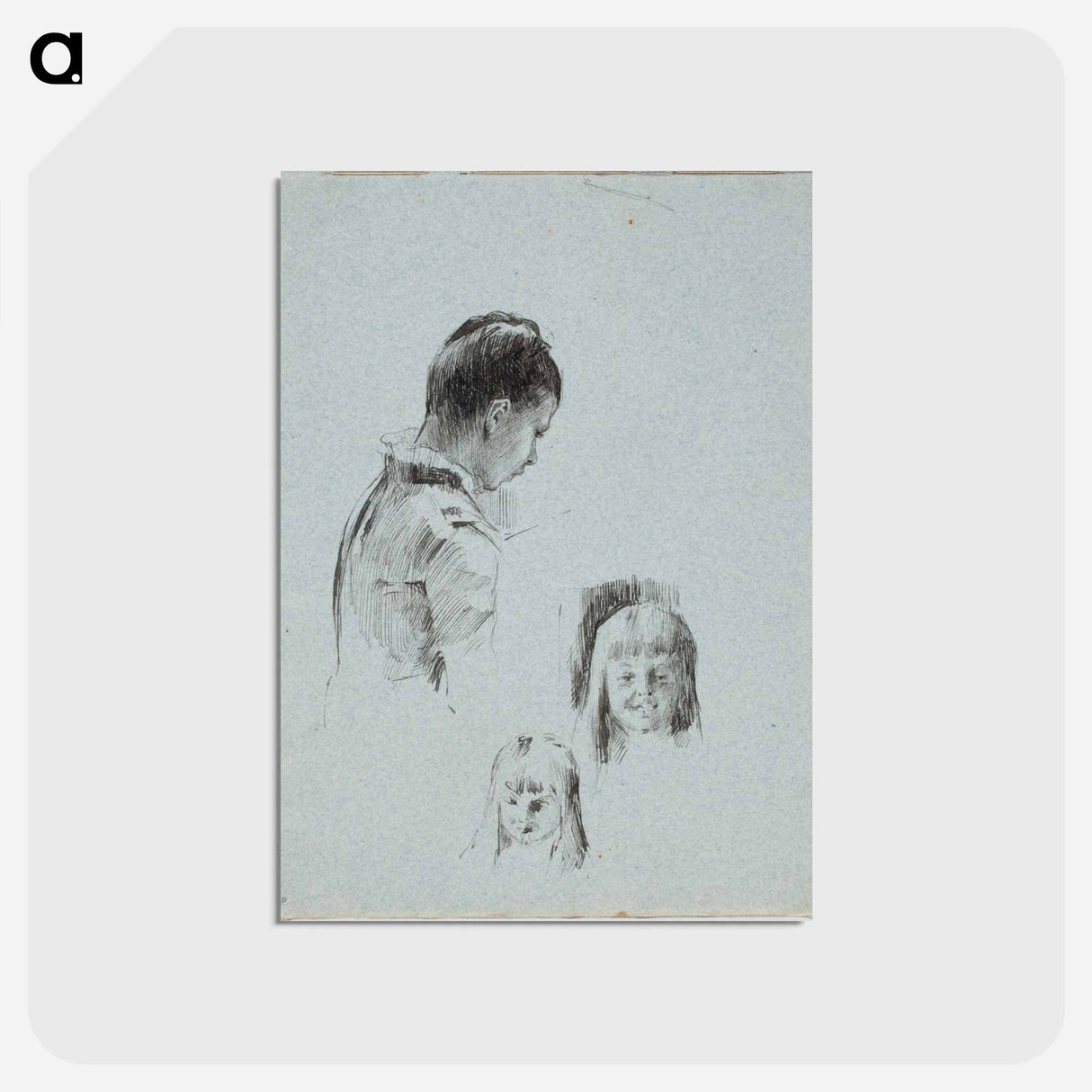 アートポストカード-(unknown) part of a sketchbook - アルバート エーデルフェルト Postcard.