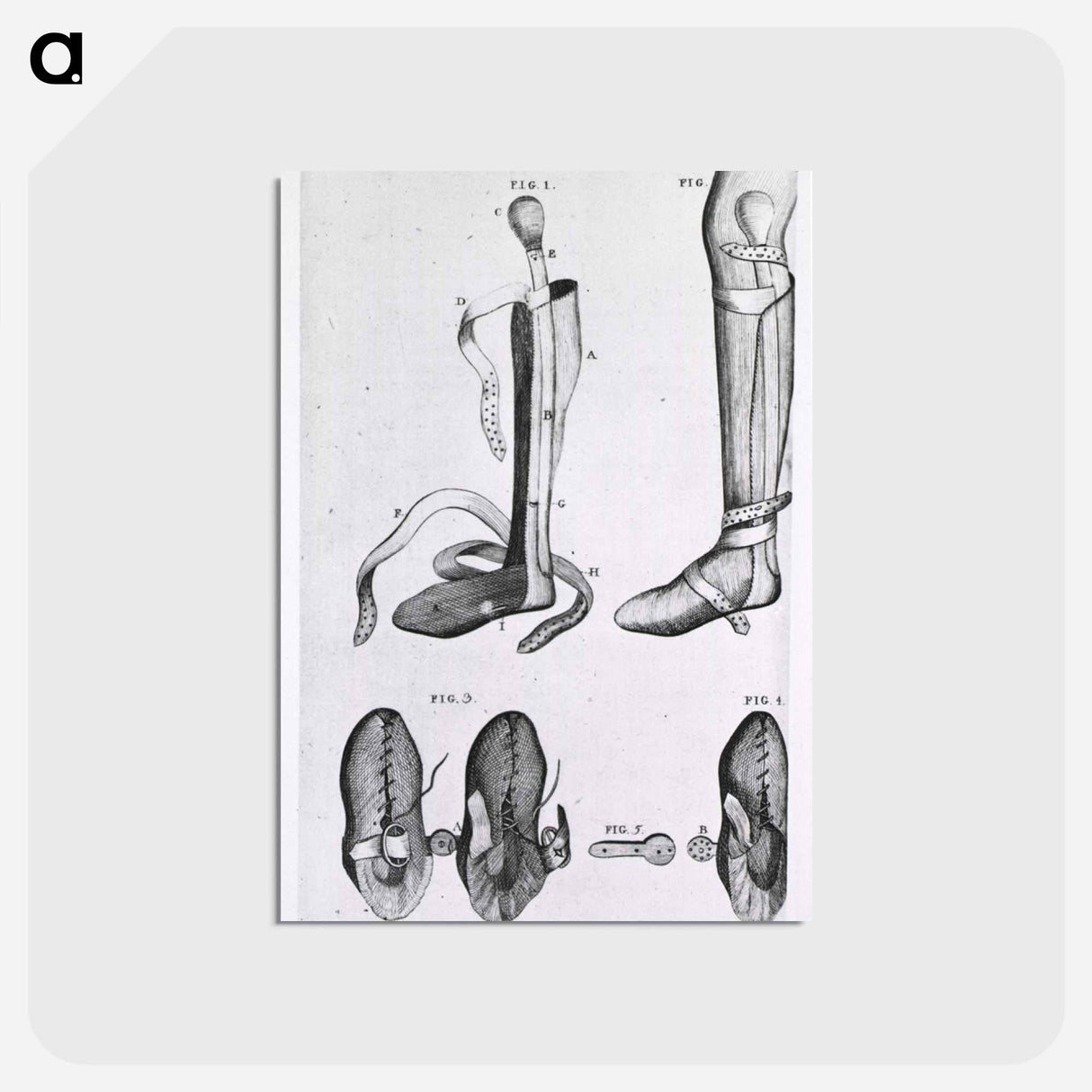 アートポストカード-Leg Braces and Corrective Shoes
- 国立医学図書館 Postcard.