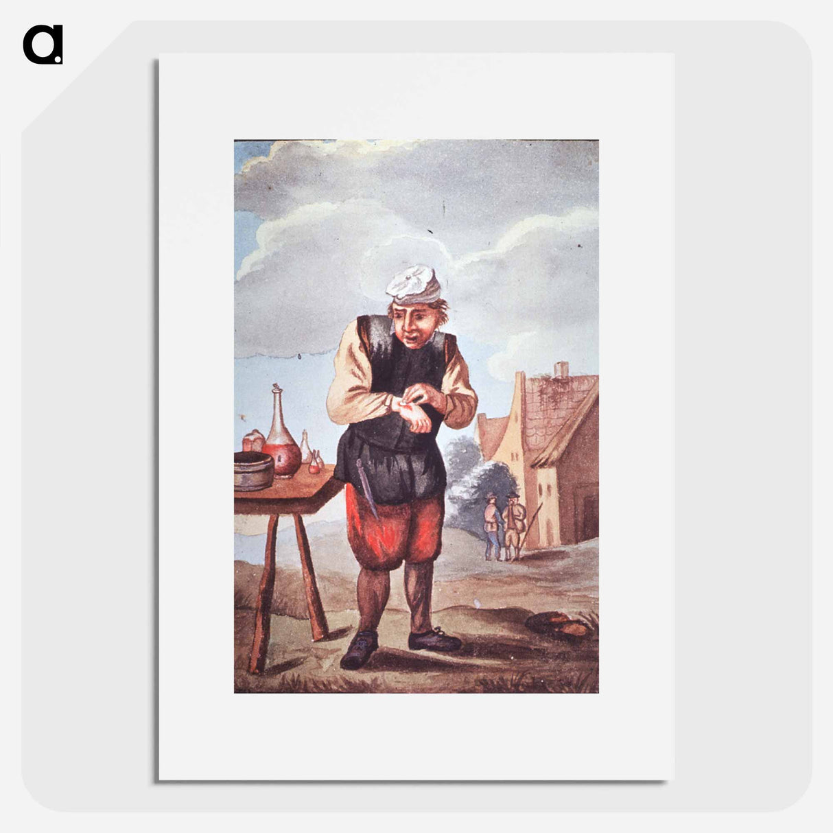 アートポスター-Man Cleaning a Wound on His Hand
- 国立医学図書館 Poster.