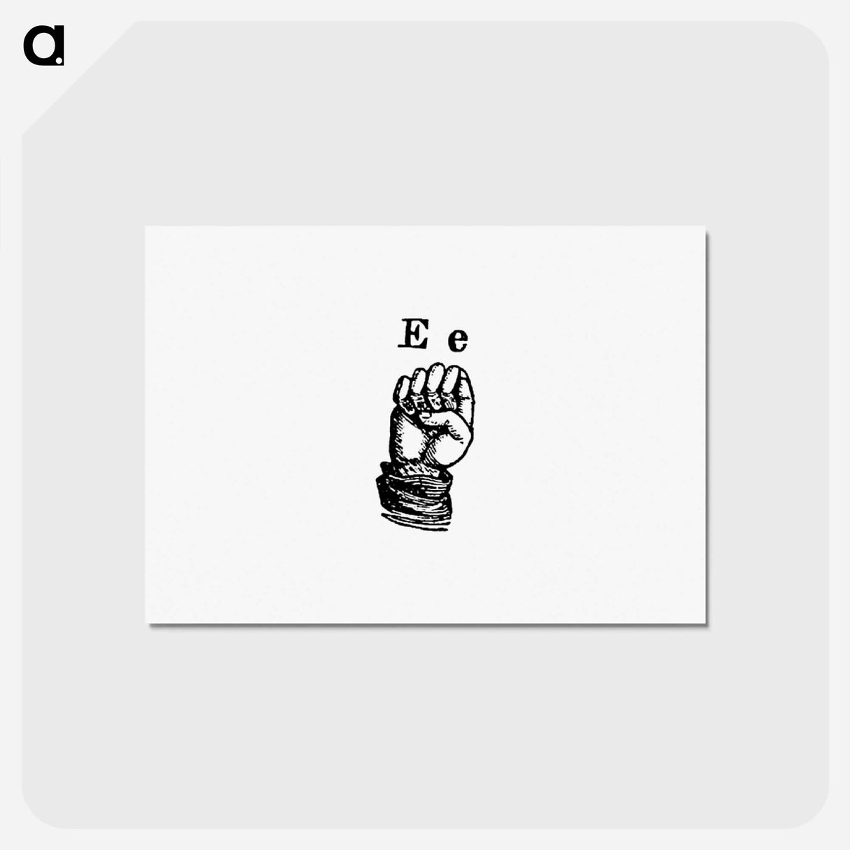 アートポストカード-Sign Language for Letter E From What I Saw in New York; or, a Bird's-Eye View of City Life
- 大英図書館 Postcard.