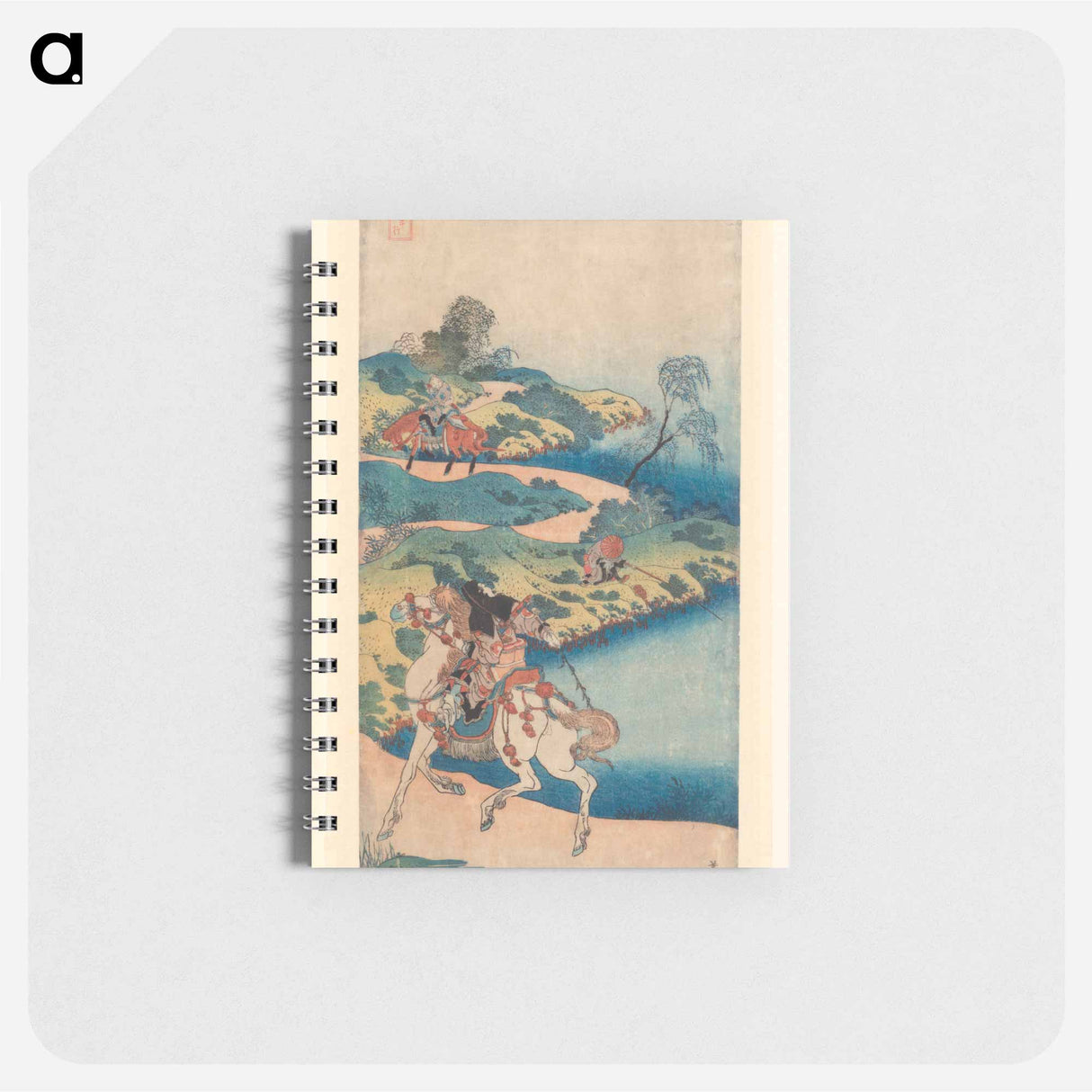 Jongeman wegrijdend van huis - 葛飾 北斎 Memo.