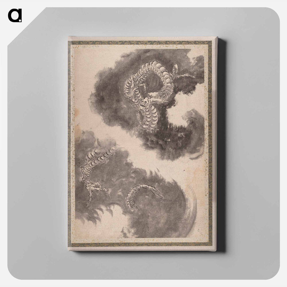 Katsushika Hokusai's Japanese dragons, Album of Sketches - Katsushika Hokusai Canvas.