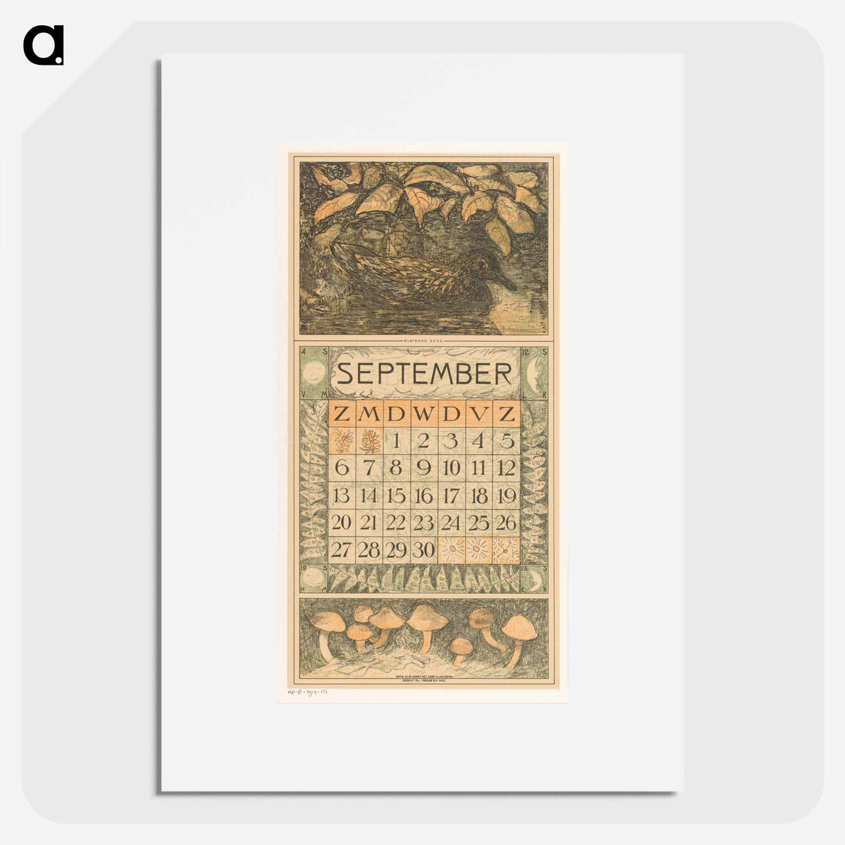 Calendar 2019 September - Theo Van Hoytema Poster.