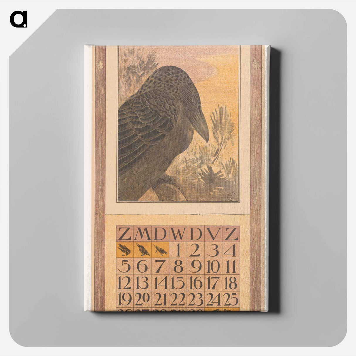 Calendar November with Kraai - Theo van Hoytema Canvas.