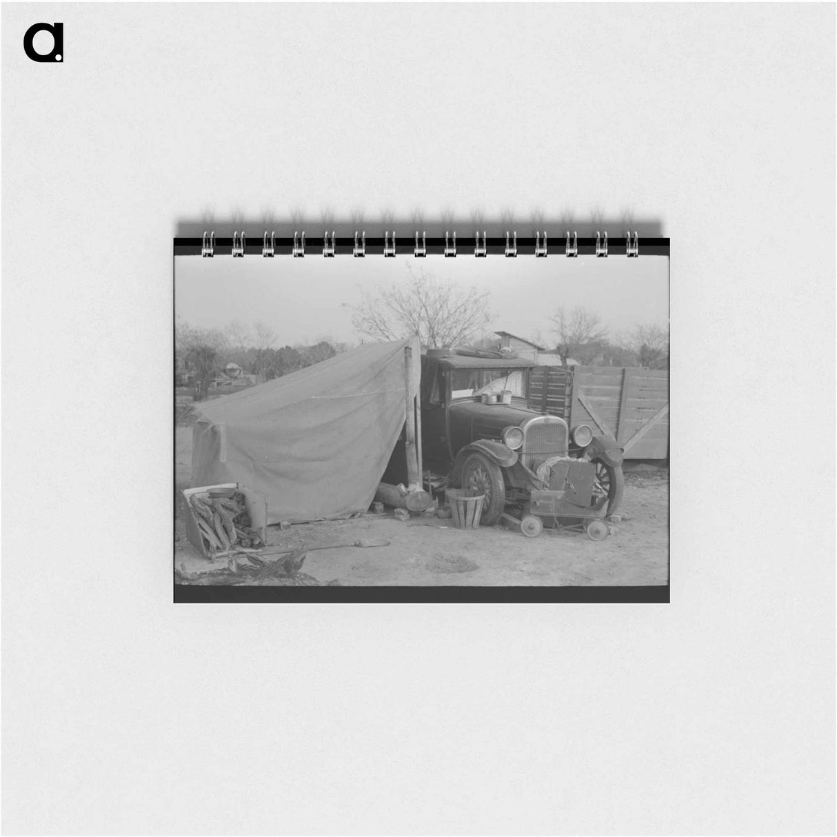 アートメモ帳-Migrants Car and Tent
- ラッセル リー Memo.