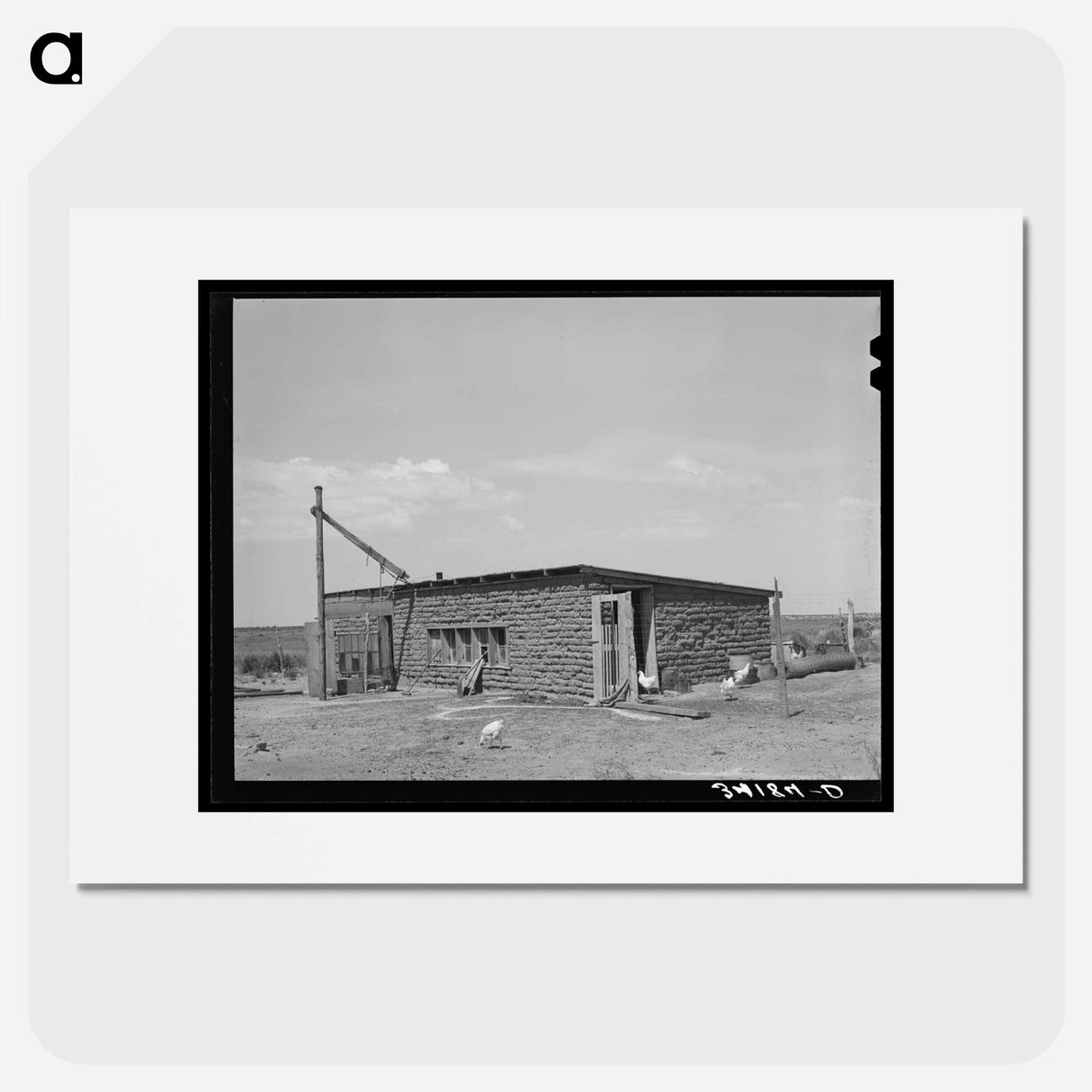 アートポスター-Adobe Brick Chicken House
- ラッセル リー Poster.