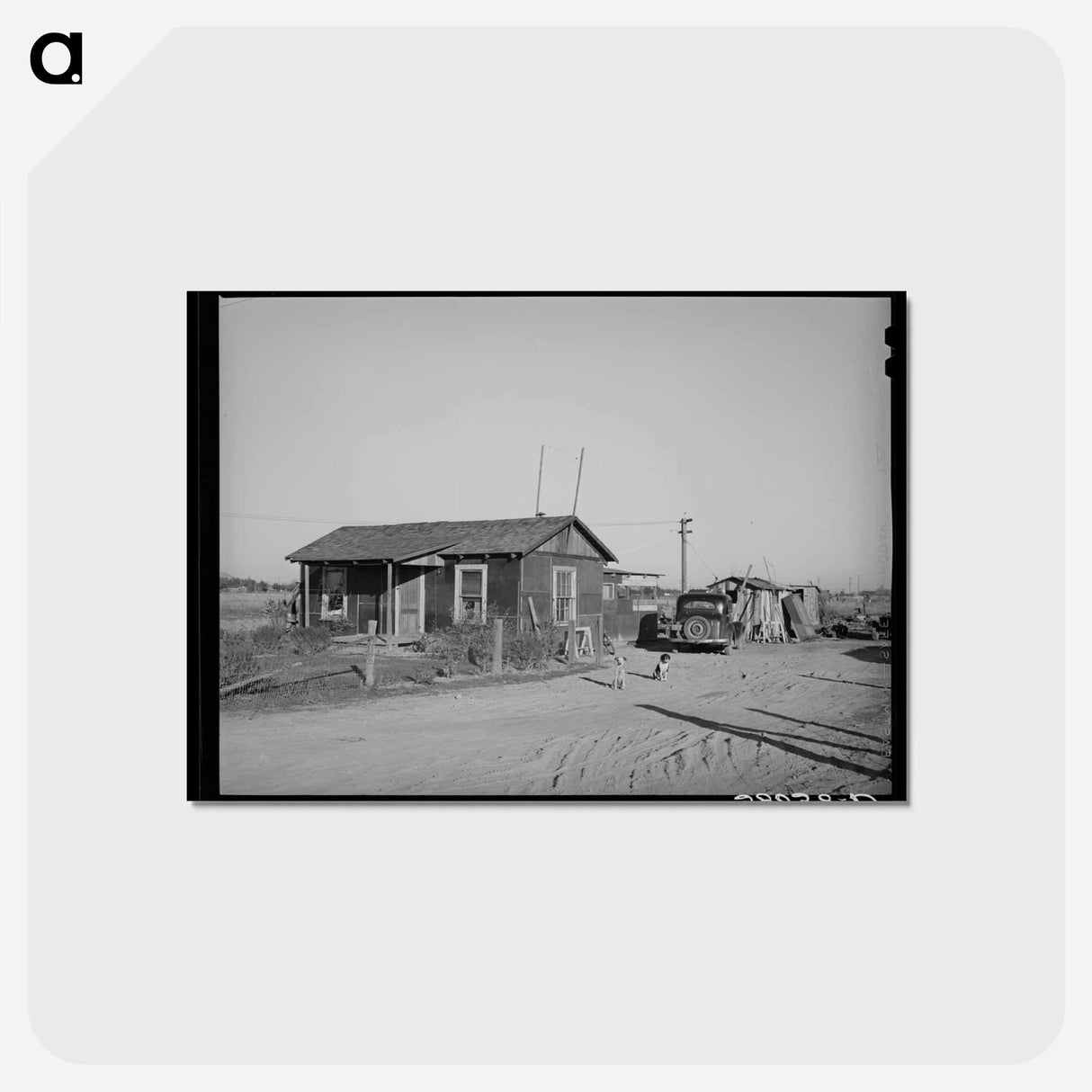 アートポストカード-House and Shed, Bull Tract
- ラッセル リー Postcard.