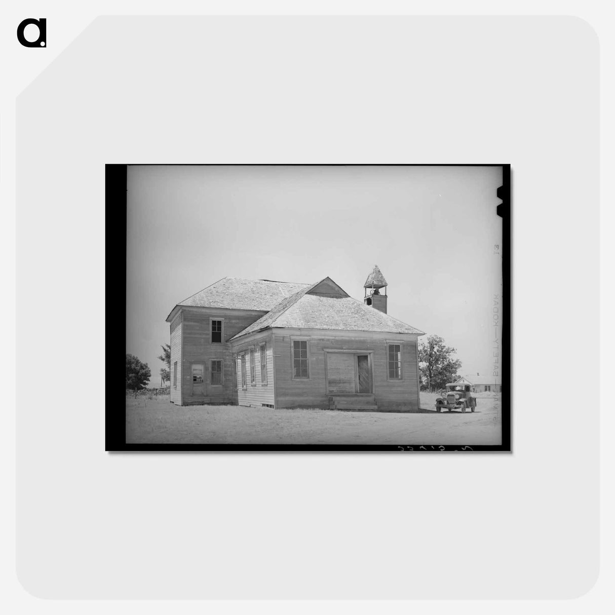 アートポストカード-Akins Schoolhouse
- ラッセル リー Postcard.