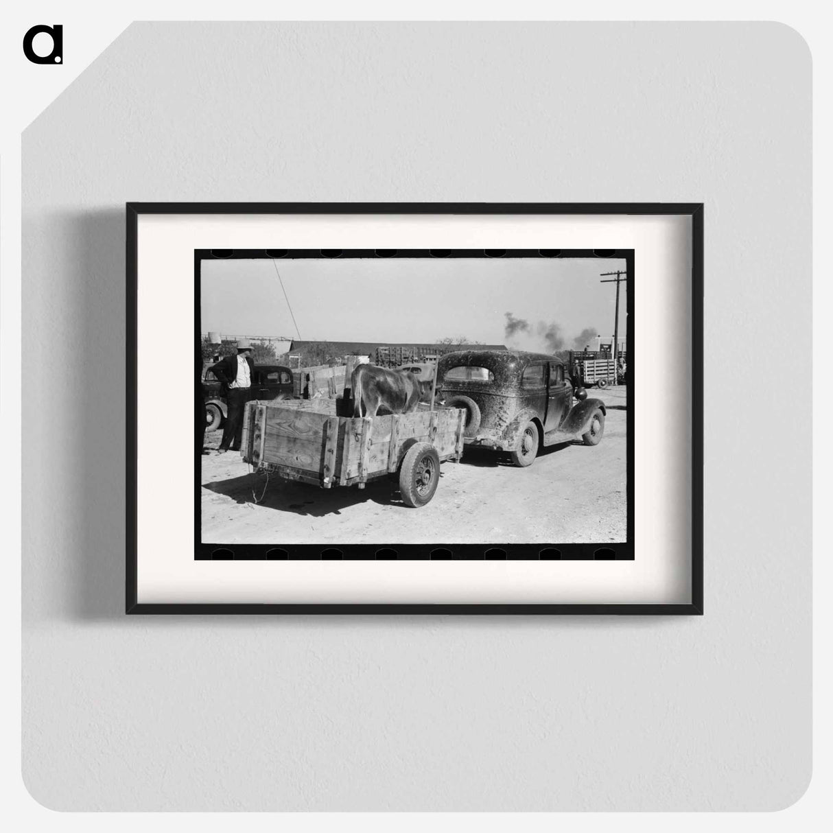アートポスター-Cattle at Stockyards Auction, San Angelo, Texas
- ラッセル リー Poster.