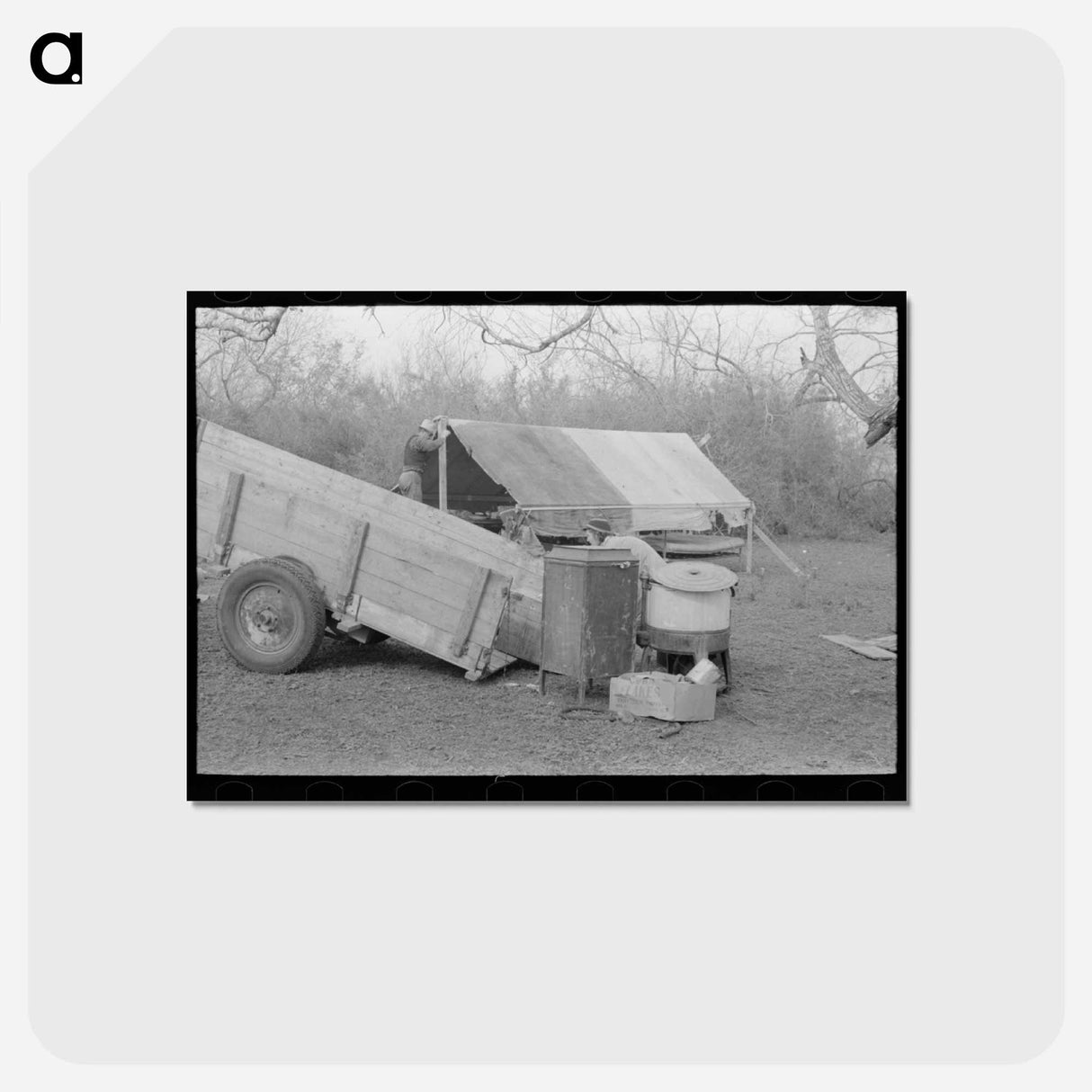 アートポストカード-Unloading Household Goods, Harlingen, Texas
- ラッセル リー Postcard.