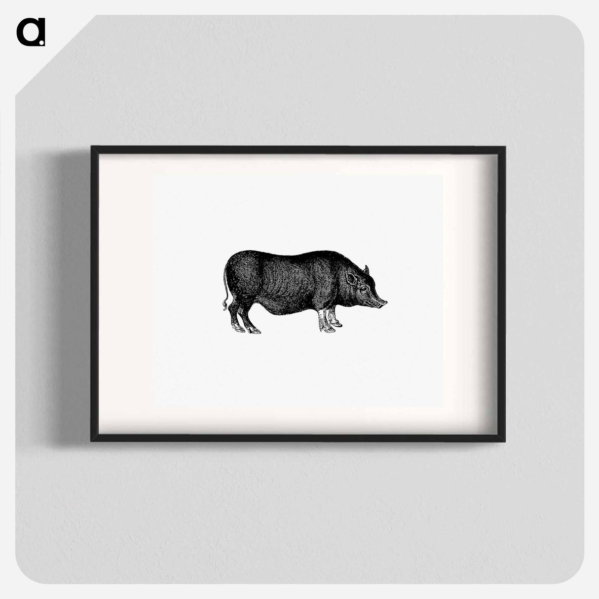 アートポスター-Pig from On the Domesticated Animals of the British Islands
- 大英図書館 Poster.