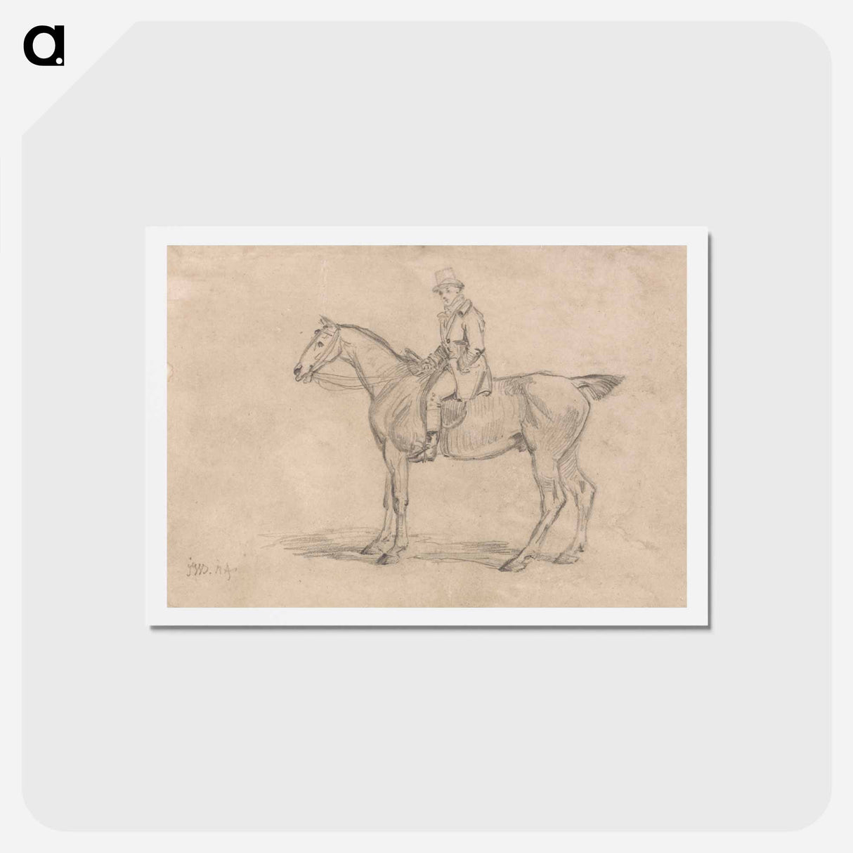 アートポストカード-Ralph John Lambton on His Hunter, "Undertaker"
- イェール大学アートギャラリー Postcard.