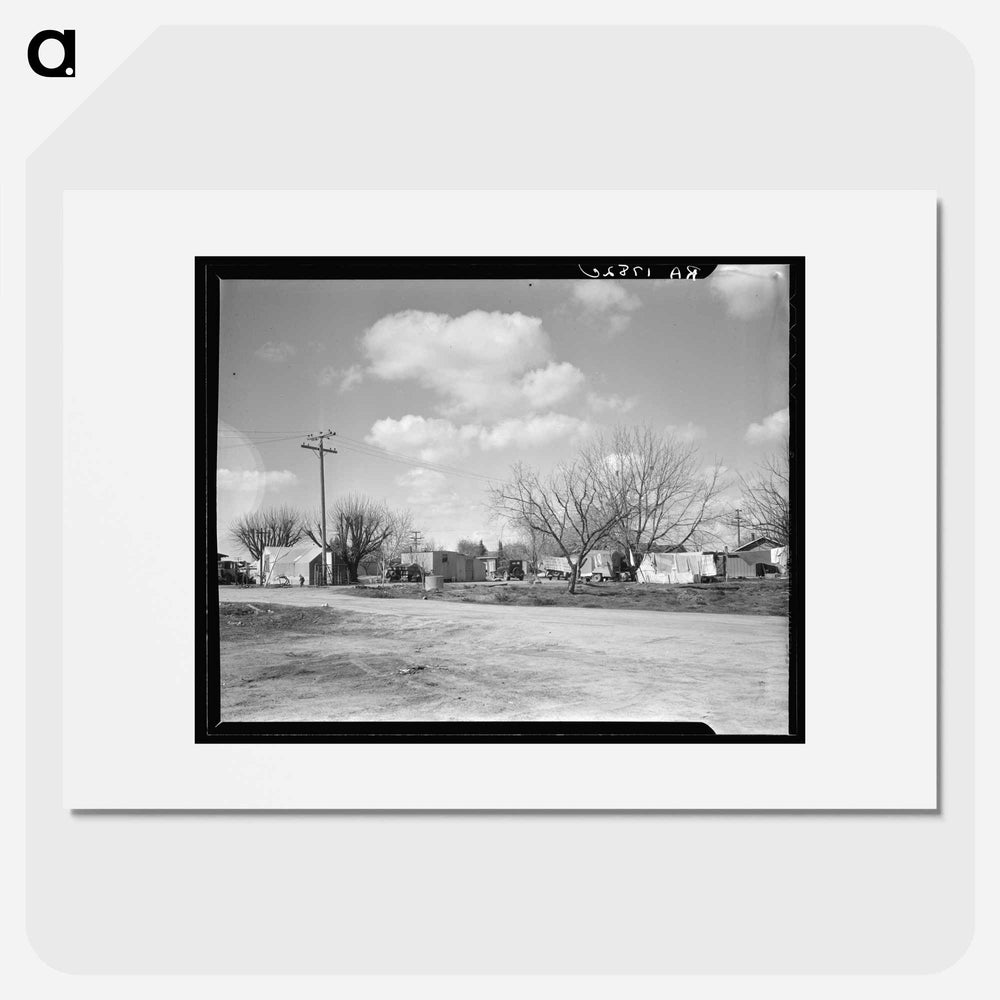 Housing for Oklahoma refugees - Dorothea Lange Poster.