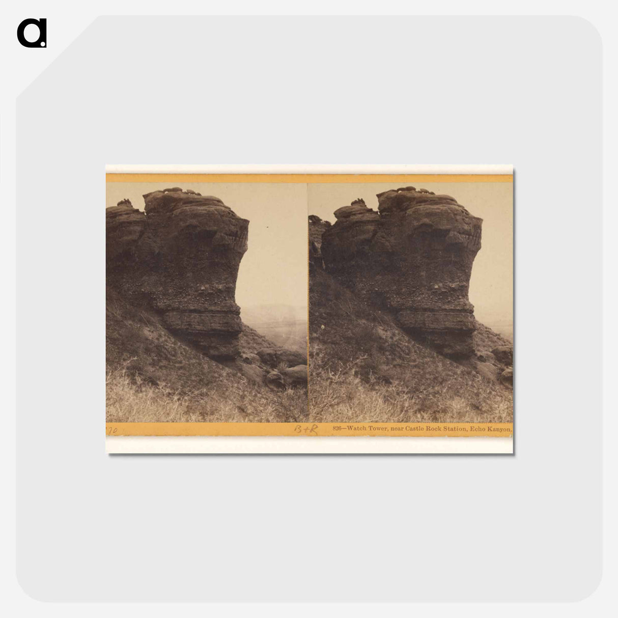 アートポストカード-Watch Tower, near Castle Rock Station, Echo Kanyon
- エドワード マイブリッジ Postcard.