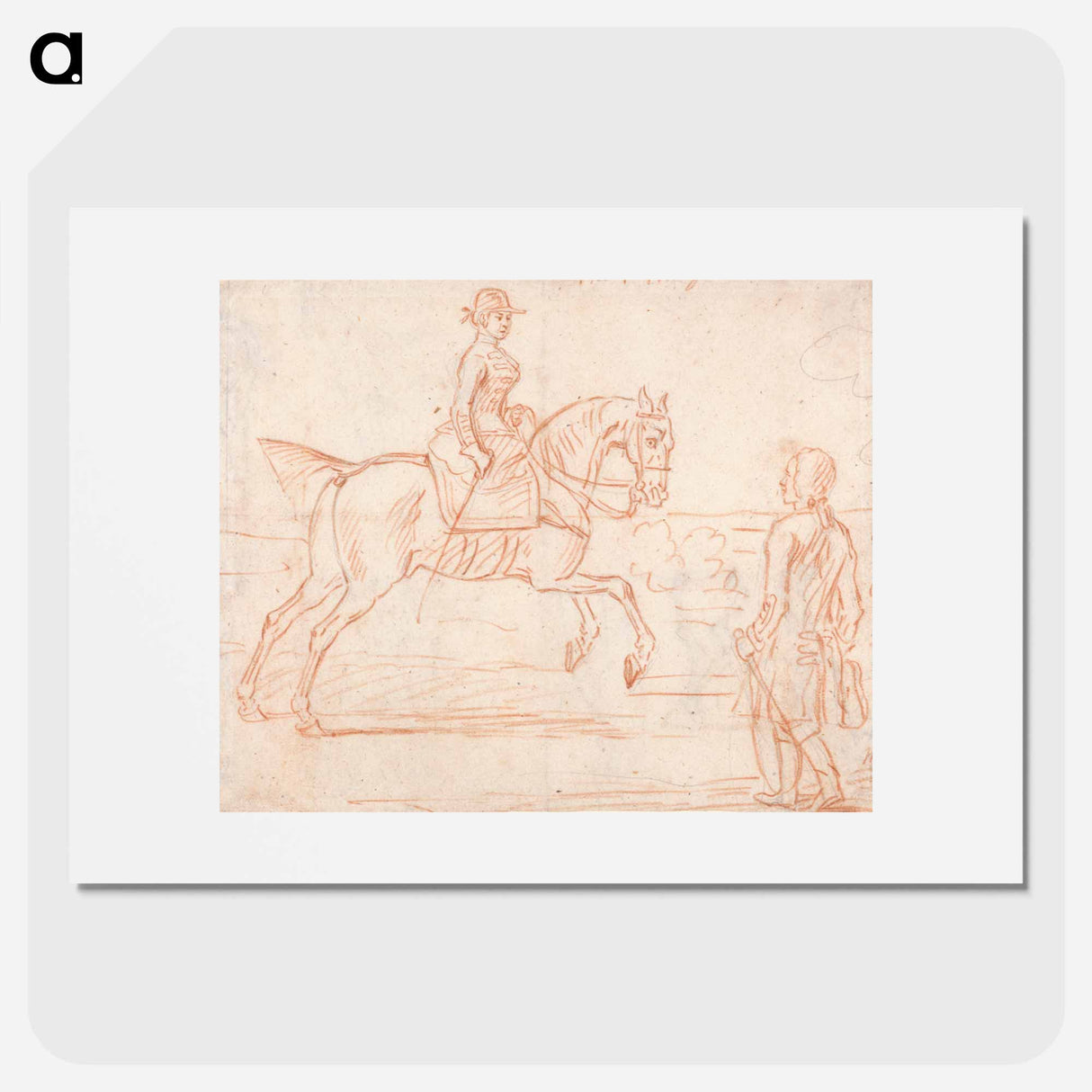 アートポスター-A Lady Riding Side-Saddle, Turns to Look at a Dismounted Rider
- イェール大学アートギャラリー Poster.