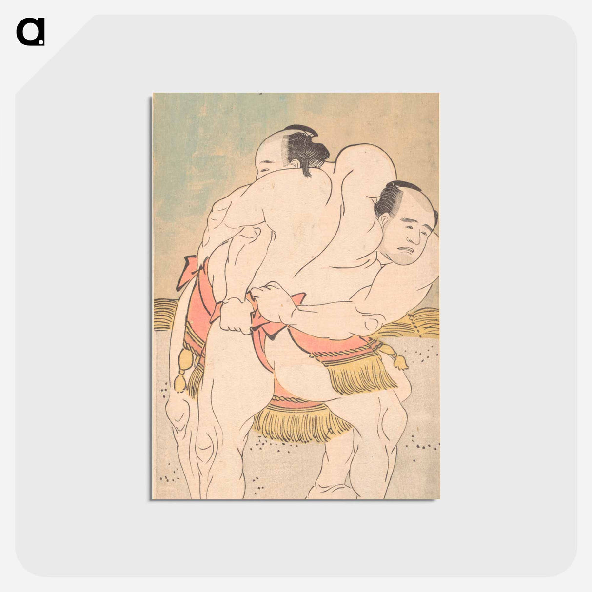 アートポストカード-Hokusai's sumo wrestler - 葛飾 北斎 Postcard.