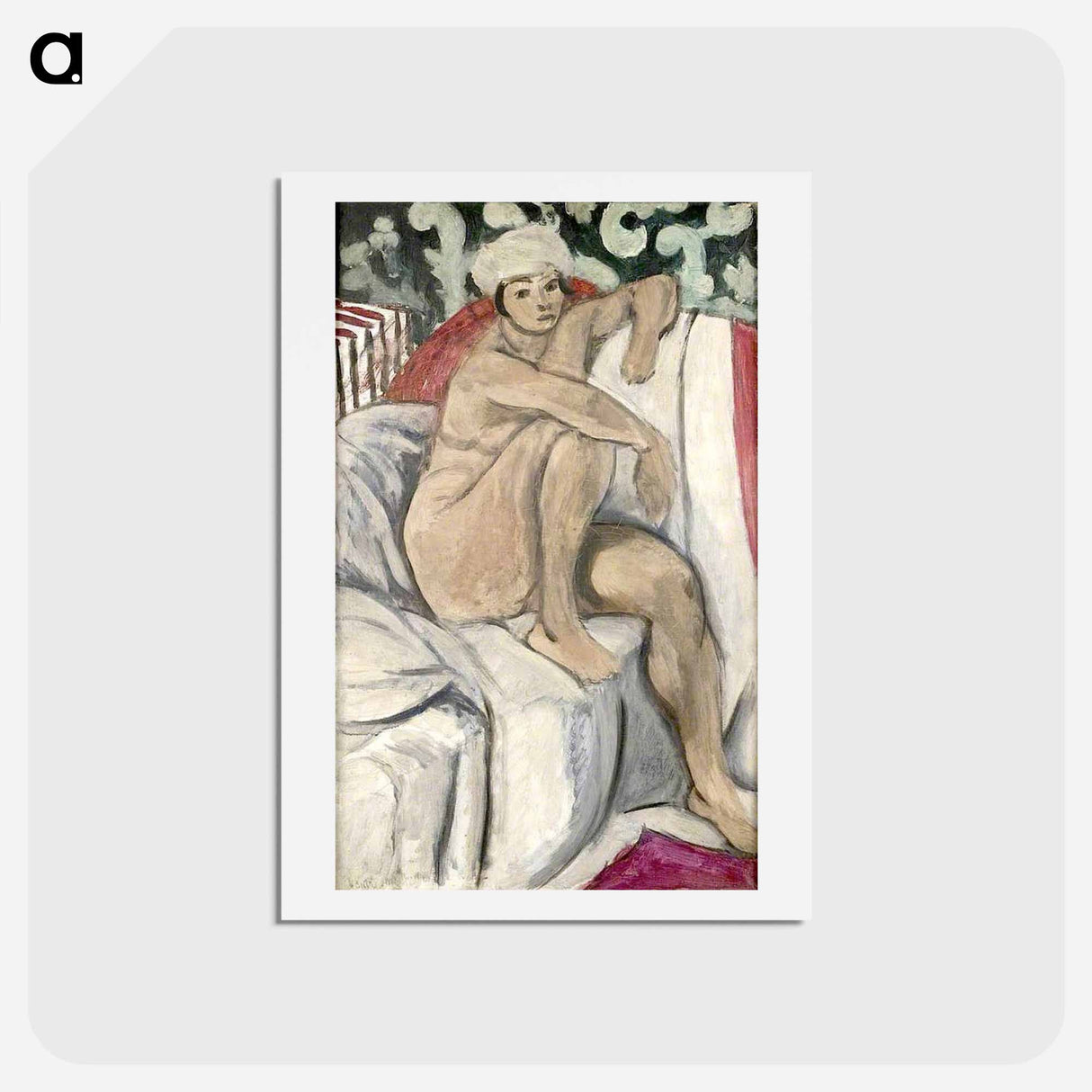 アートポストカード-Nude on a Sofa - アンリ マティス Postcard.