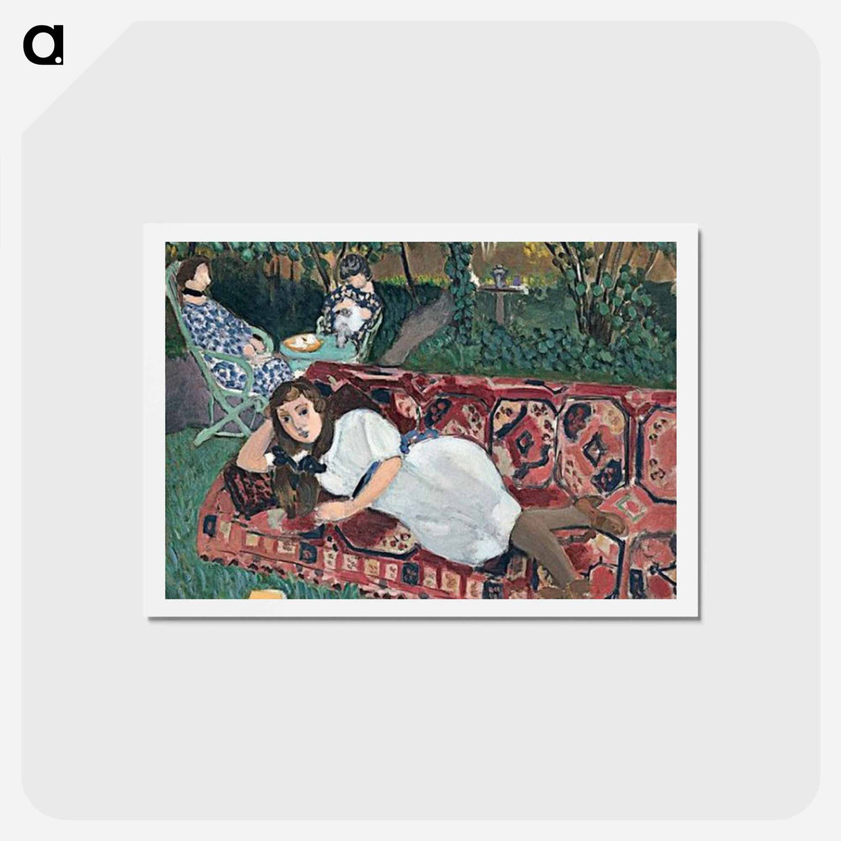 アートポストカード-Young Women in the Garden - アンリ マティス Postcard.