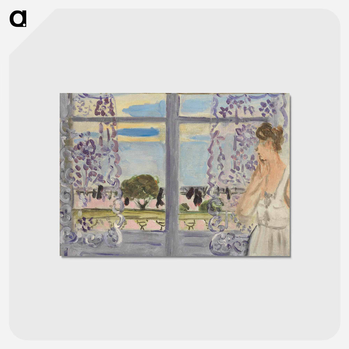 アートポストカード-Femme Auprès De La Fenêtre - アンリ マティス Postcard.
