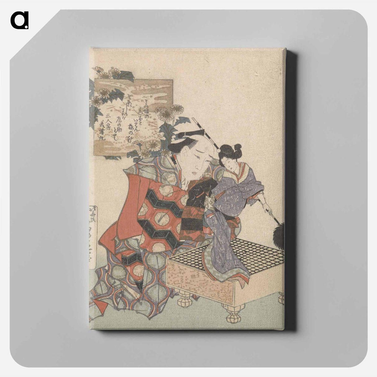 アートパネル-A comparison of Genroku poems and shells - 葛飾 北斎 Canvas.