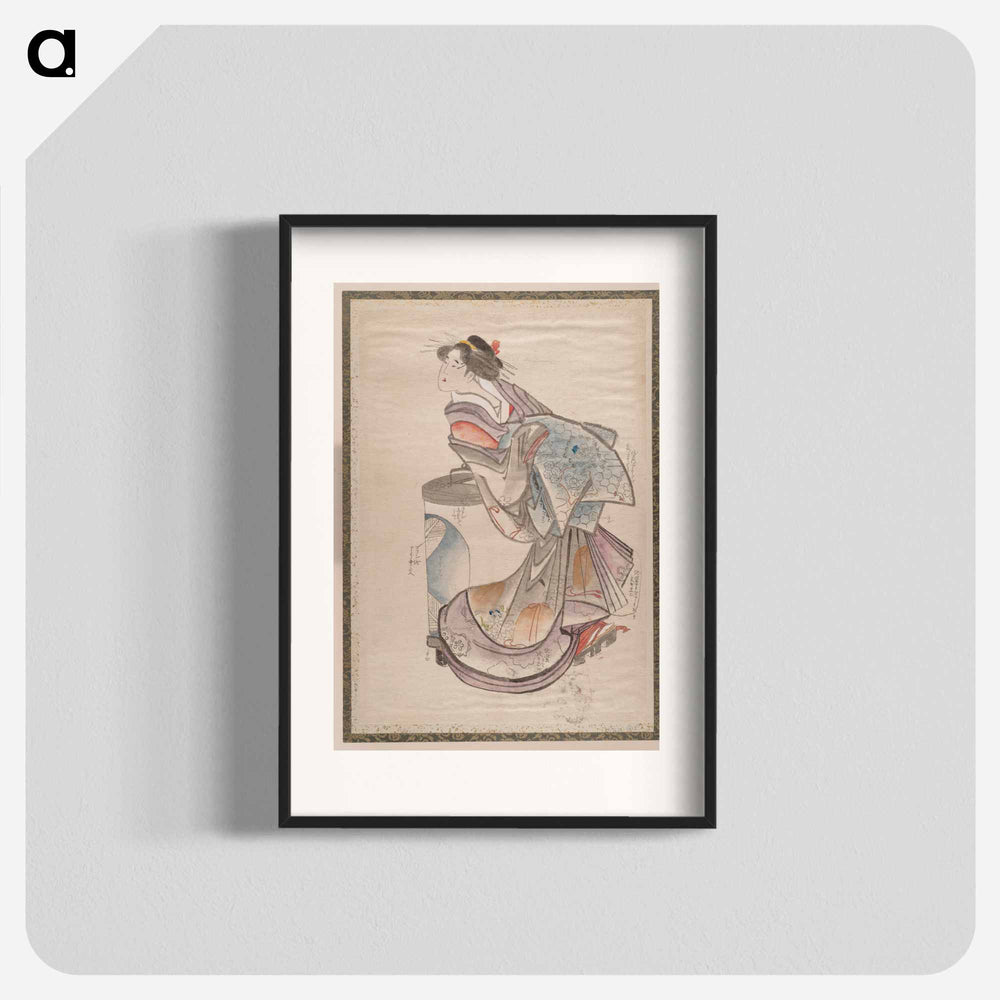 Katsushika Hokusai's Japanese woman. Album of Sketches - Katsushika Hokusai Poster.