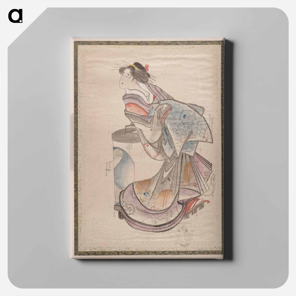 Katsushika Hokusai's Japanese woman. Album of Sketches - Katsushika Hokusai Canvas.