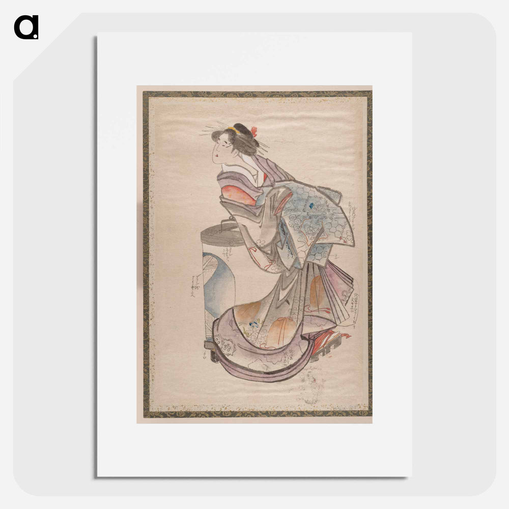 Katsushika Hokusai's Japanese woman. Album of Sketches - Katsushika Hokusai Poster.