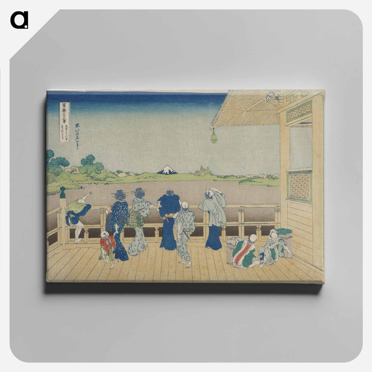 アートパネル-Sazai Hall of the Temple of the Five Hundred Arhats - 葛飾 北斎 Canvas.
