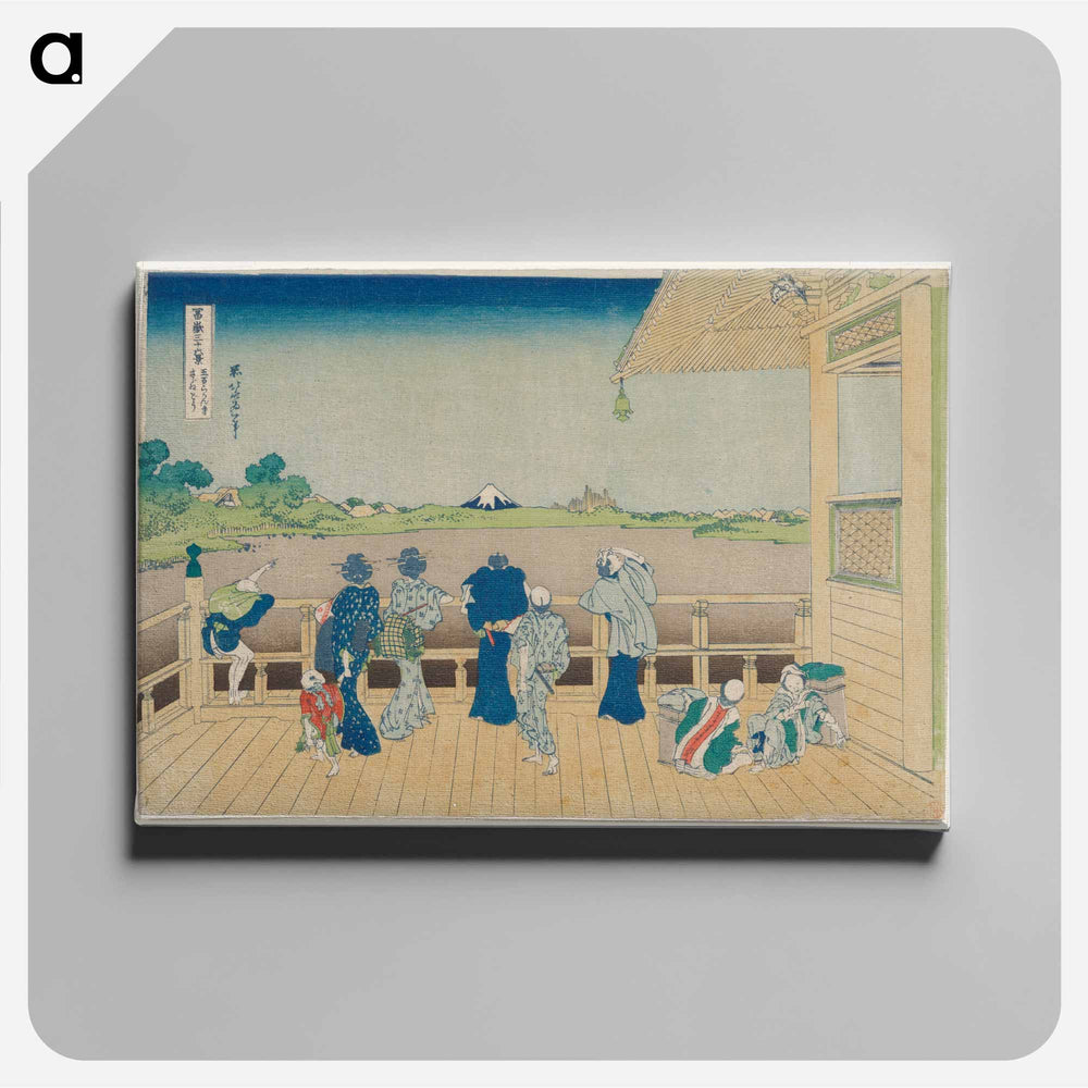Sazai Hall of the Temple of the Five Hundred Arhats - Katsushika Hokusai Canvas.