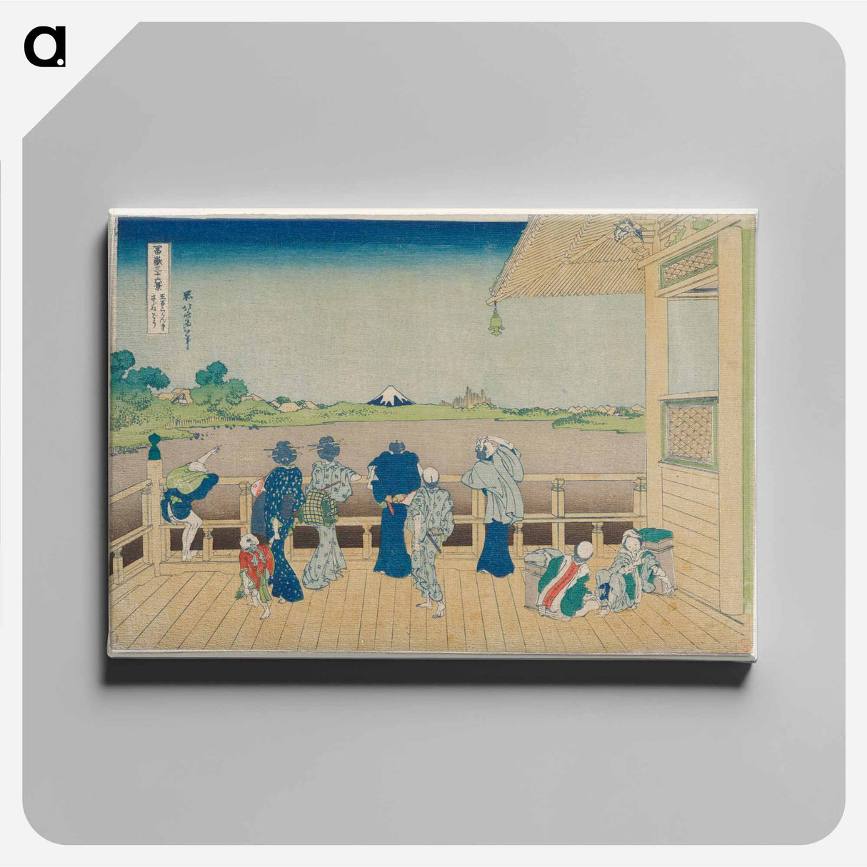 Sazai Hall of the Temple of the Five Hundred Arhats - Katsushika Hokusai Canvas.