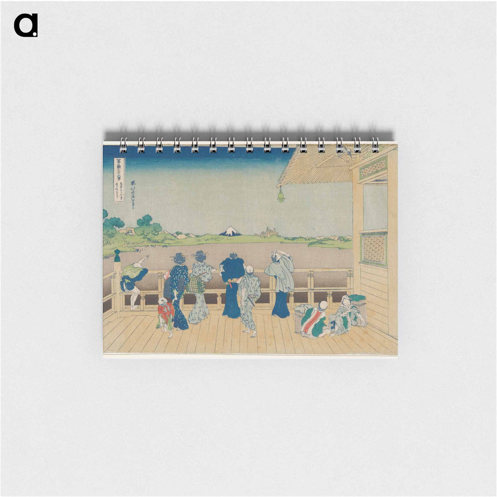 Sazai Hall of the Temple of the Five Hundred Arhats - 葛飾 北斎 Memo.