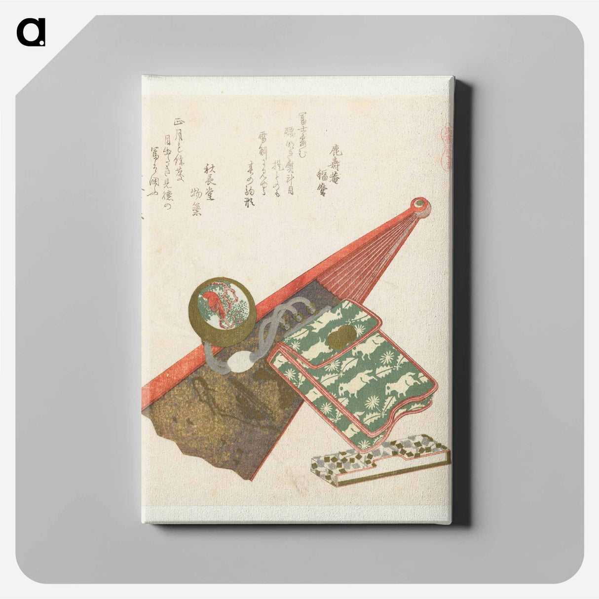 アートパネル-A comparison of Genroku poems and shells - 葛飾 北斎 Canvas.