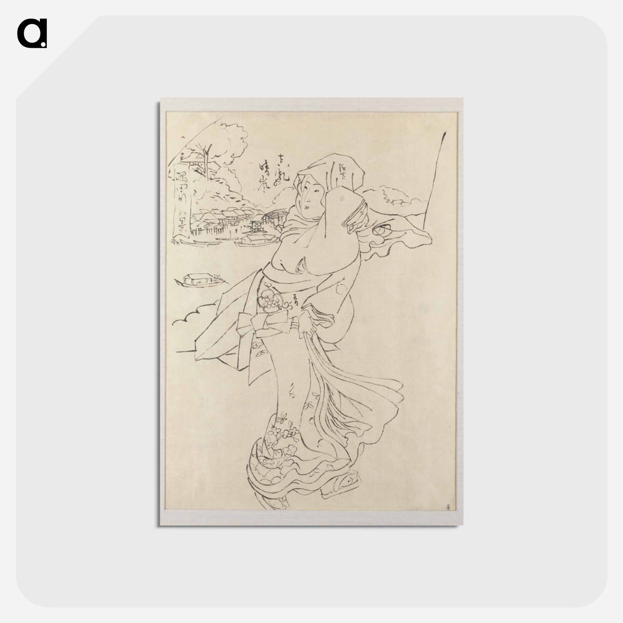 アートポストカード-Preparatory Study of a Woman Against the Wind
- 歌川 国貞 Postcard.