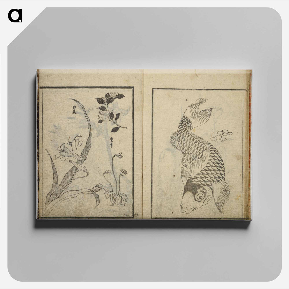 Random sketches by Hokusai - Katsushika Hokusai Canvas.