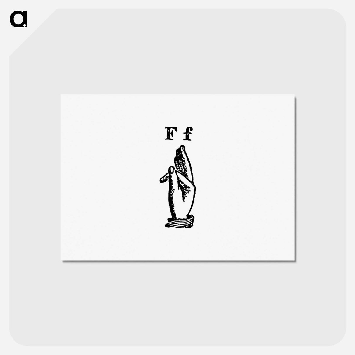 アートポストカード-Sign Language for Letter F from What I Saw in New York; or, A Bird's-Eye View of City Life
- 大英図書館 Postcard.