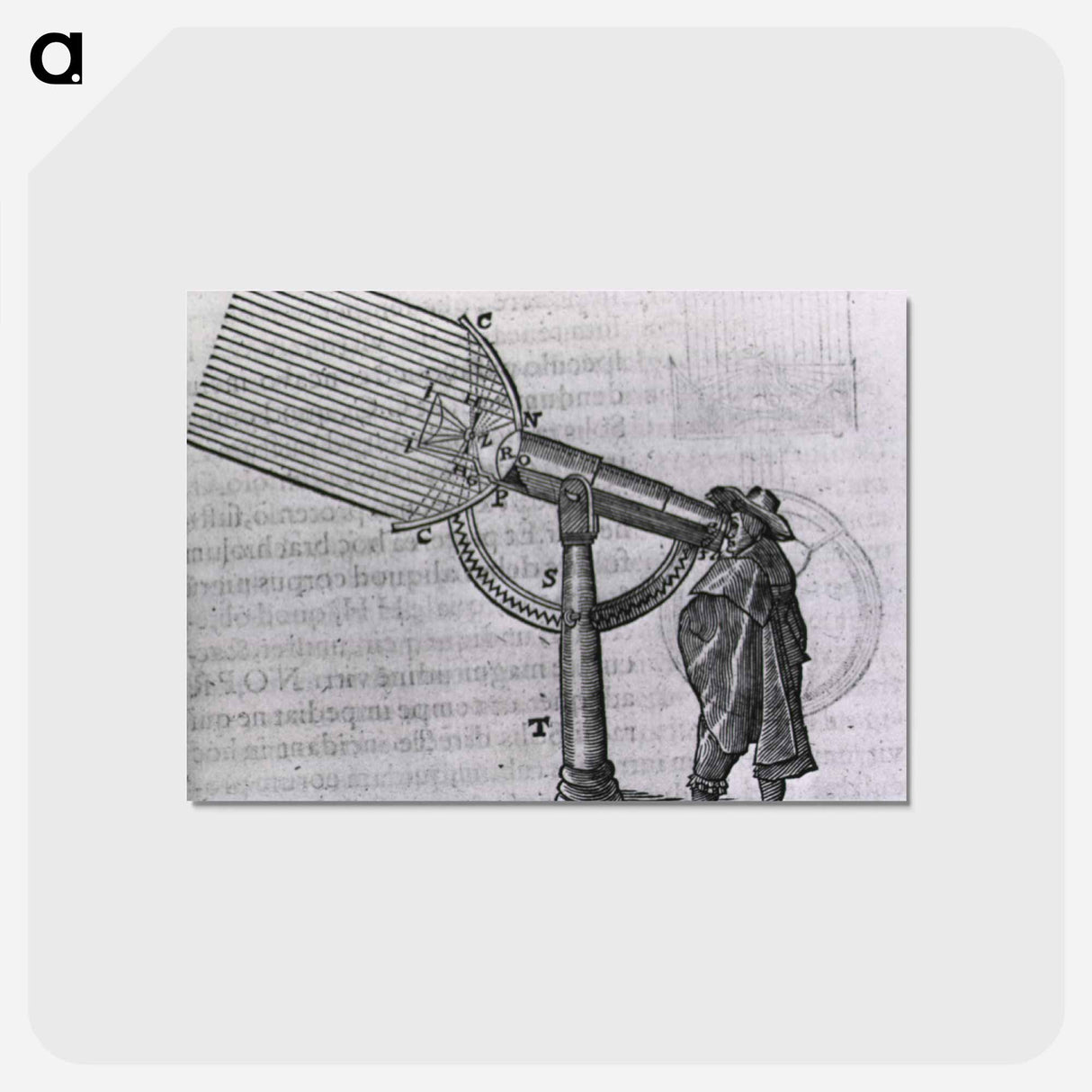 アートポストカード-Man Viewing Through an Early Telescope
- 国立医学図書館 Postcard.